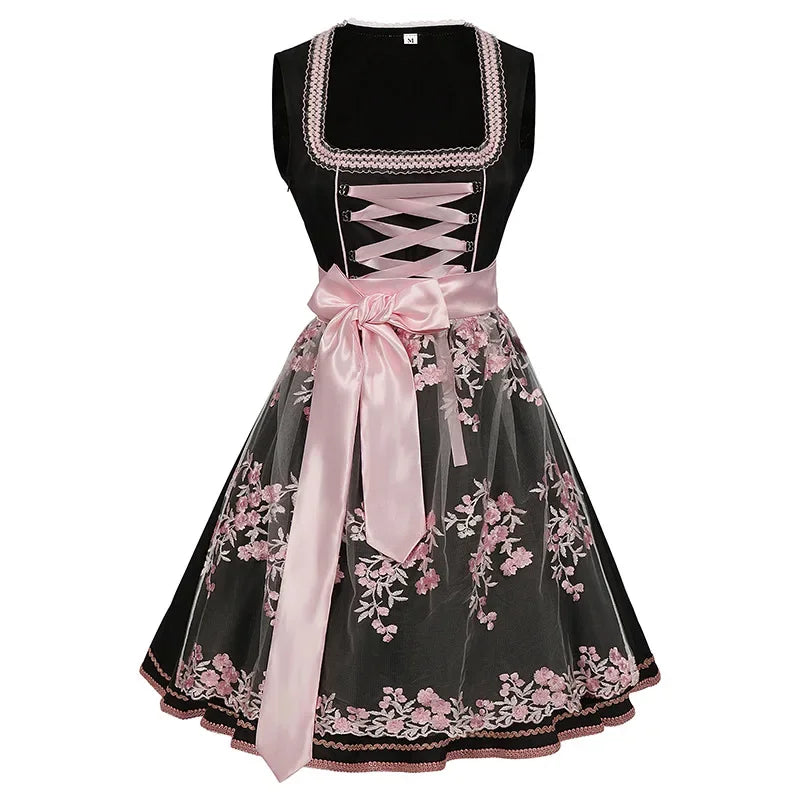 Somerset | dirndl kleid mit rosenschleife und tüllstickerei für frauen
