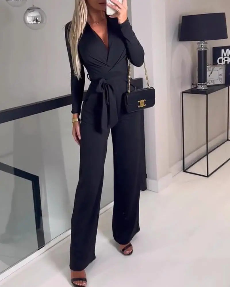 Dunkelgrüner Eleganz Jumpsuit - Isabella