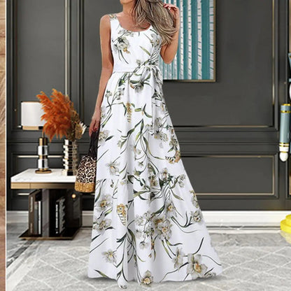 Schwarzes blumen maxikleid - Fiona