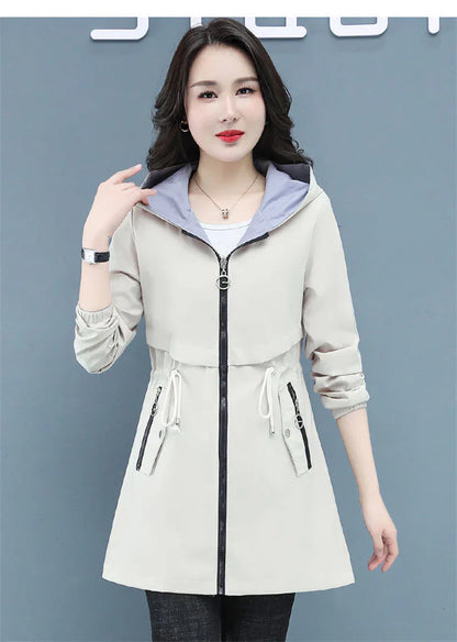 Wolf lange windbreaker-jacke