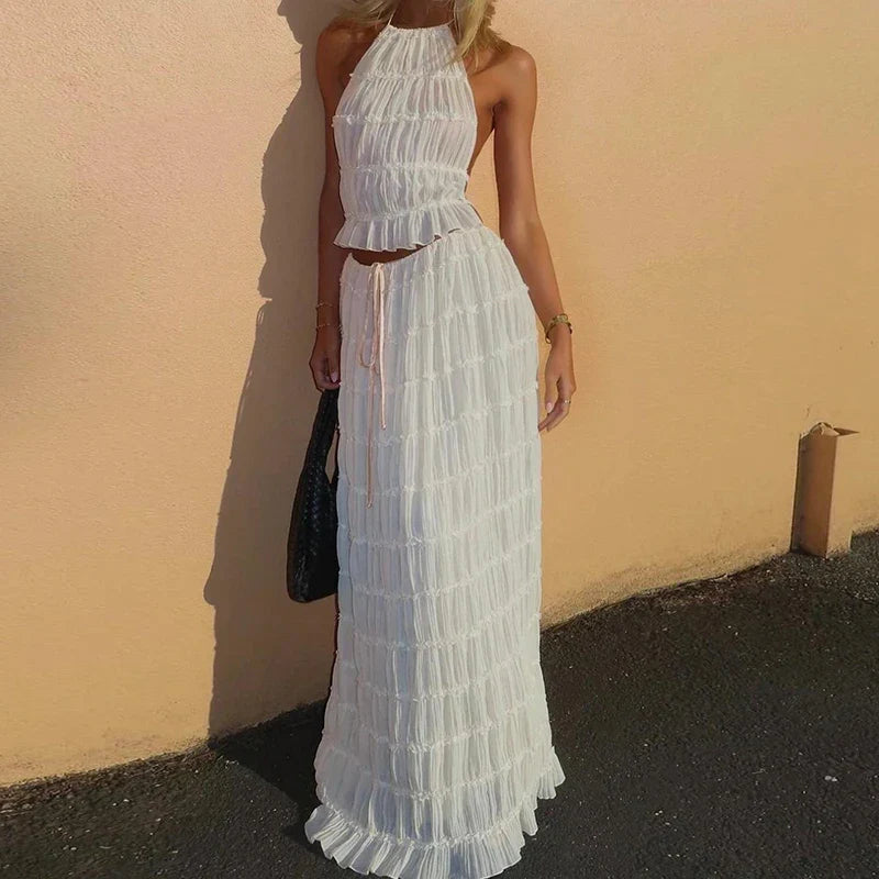 Damen Anzug Schwarz Größe M Polyester Rückenfrei Boho Design-3