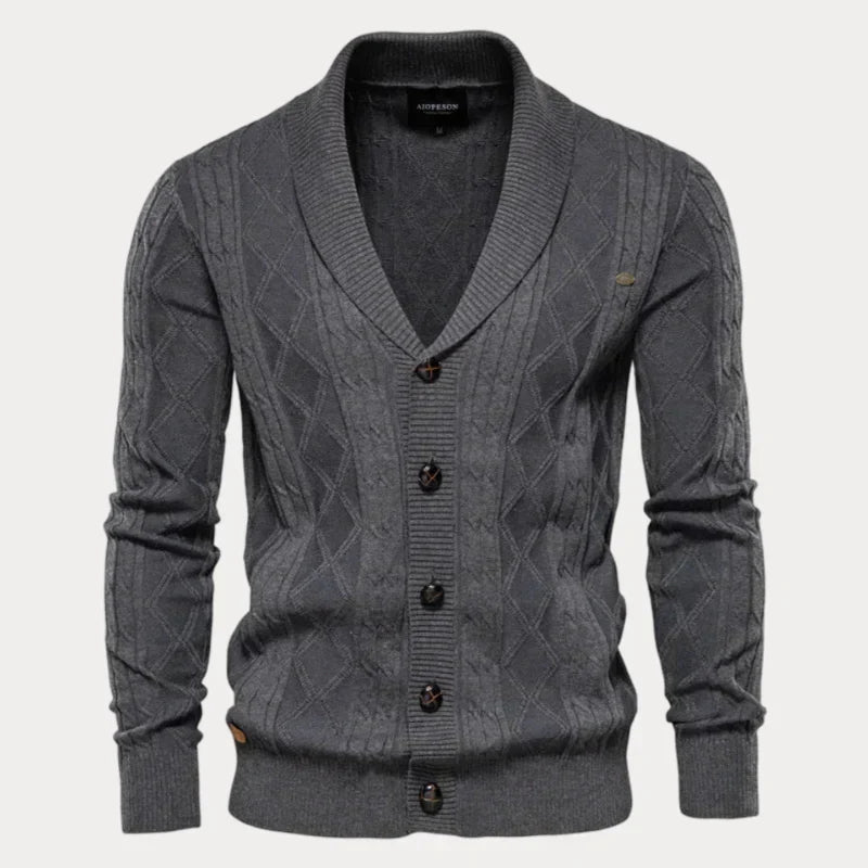 Warme herren-strickjacke mit knöpfen – herren