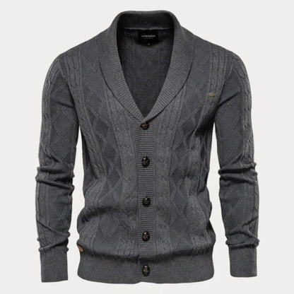 Warme herren-strickjacke mit knöpfen – herren