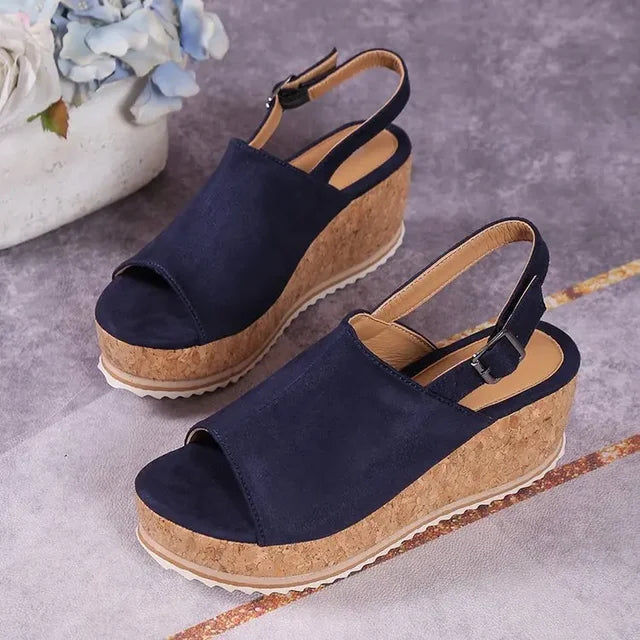 Leopardenmuster Kork-Sandalen - Eva