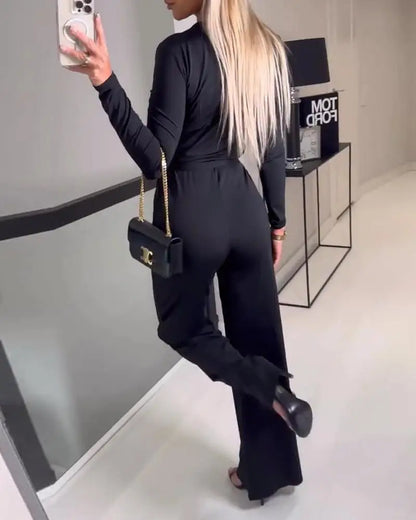 Dunkelgrüner Eleganz Jumpsuit - Isabella