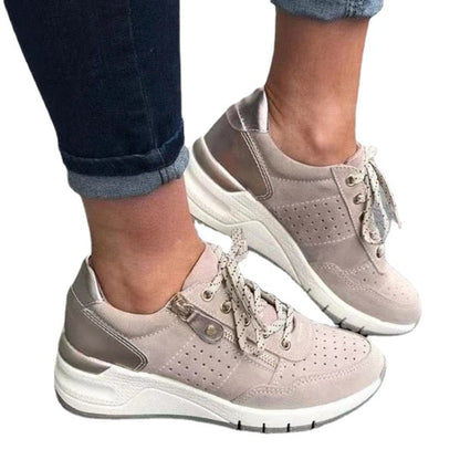 Beige Plateau-Sneaker - Laura