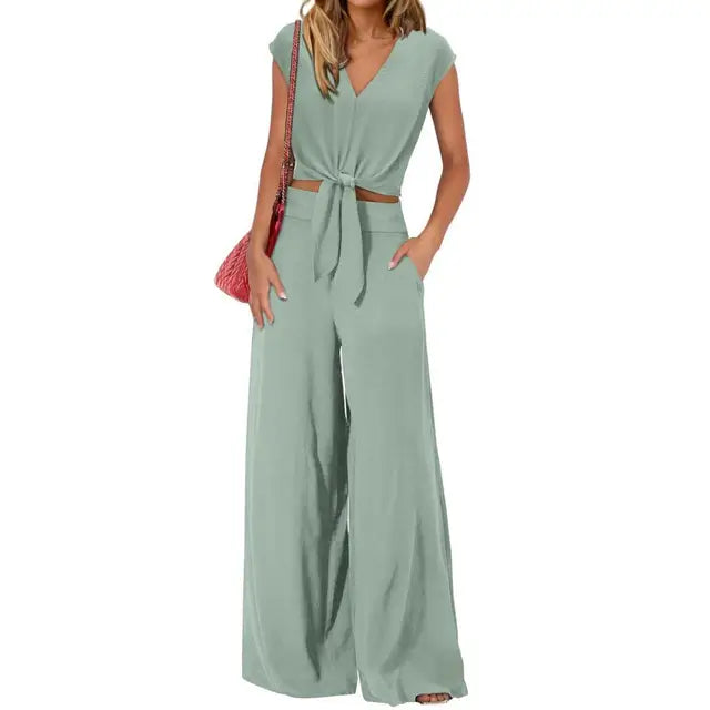 Khaki Eleganz Jumpsuit - Julia