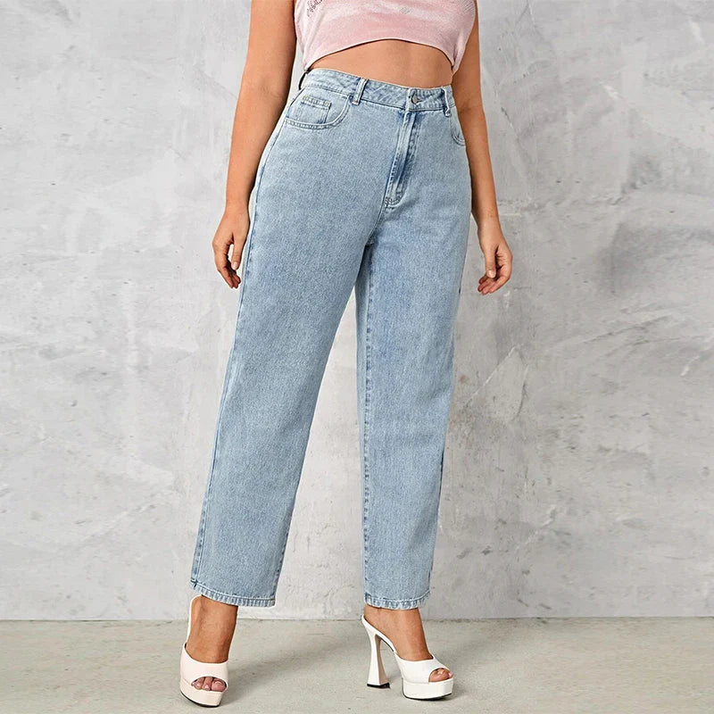 Schwarze High-Waist Jeans - Sophia