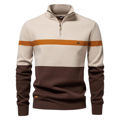Khakifarbener Pullover für Herren – CozyClassic