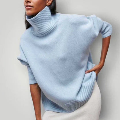 Damen-rollkragenpullover in ubergröße – warmer strickpullover für herbst und winter