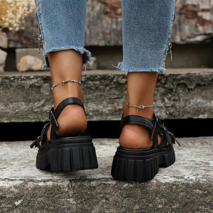 Cremeweiße Urban-Sandalen - Julia