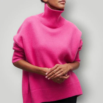 Damen-rollkragenpullover in ubergröße – warmer strickpullover für herbst und winter