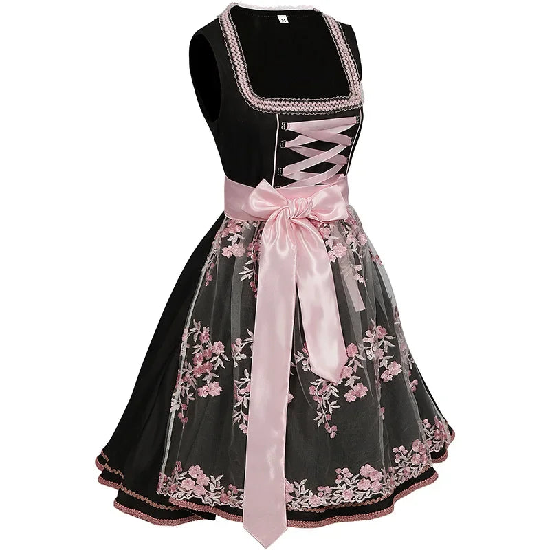 Somerset | dirndl kleid mit rosenschleife und tüllstickerei für frauen
