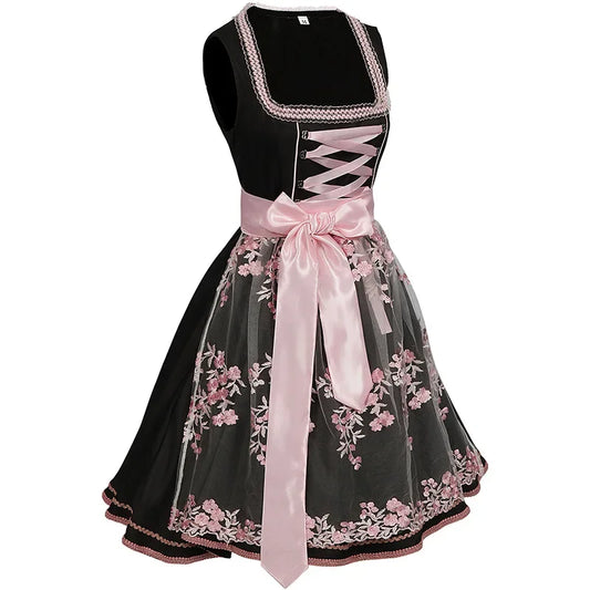 Somerset | dirndl kleid mit rosenschleife und tüllstickerei für frauen