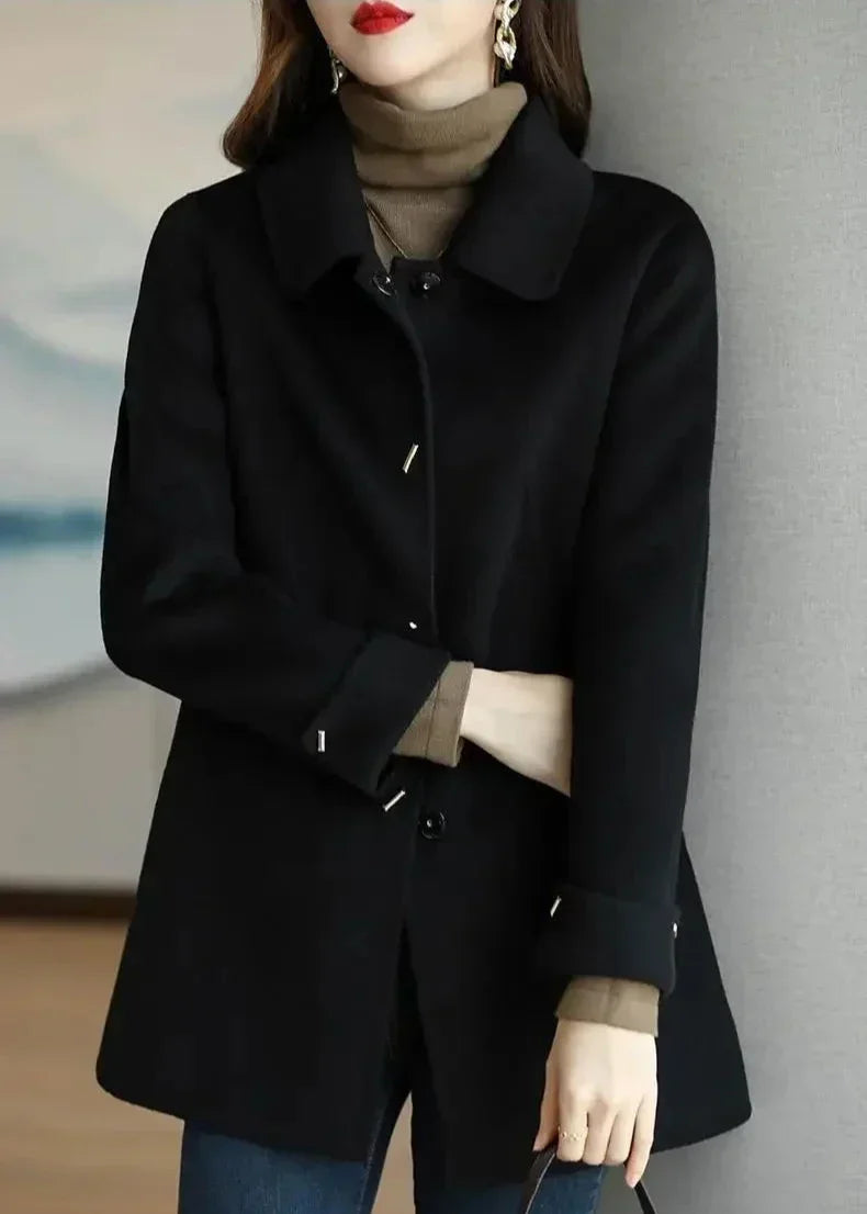 Grauer Wollmantel - Isabella