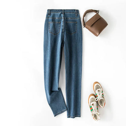 Schwarze High-Waist Jeans - Sophia