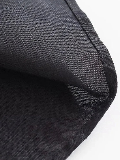 Schwarzes langes Kleid mit tiefem Ausschnitt - Marina