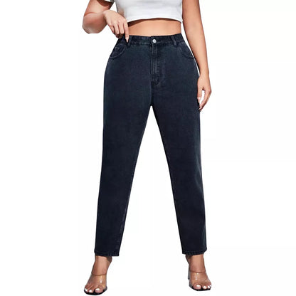 Schwarze High-Waist Jeans - Sophia
