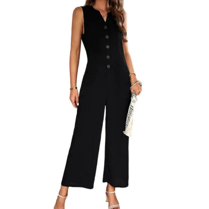 Blaues Business-Jumpsuit - Mia