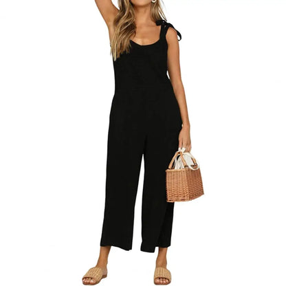 Gelber Jumpsuit mit Schleifen - Emilia