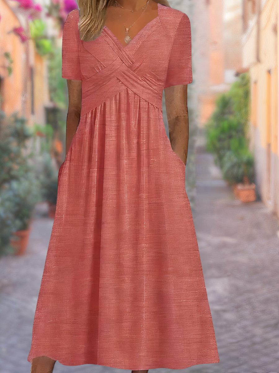 Sommerkleid mit v-ausschnitt - Selby