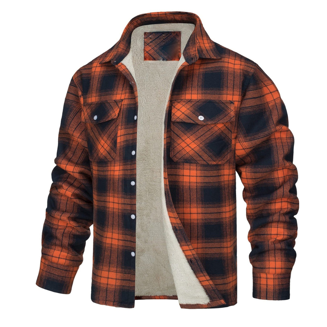 Schwarze Zeitlose Herrenjacke mit Streifen – Leo