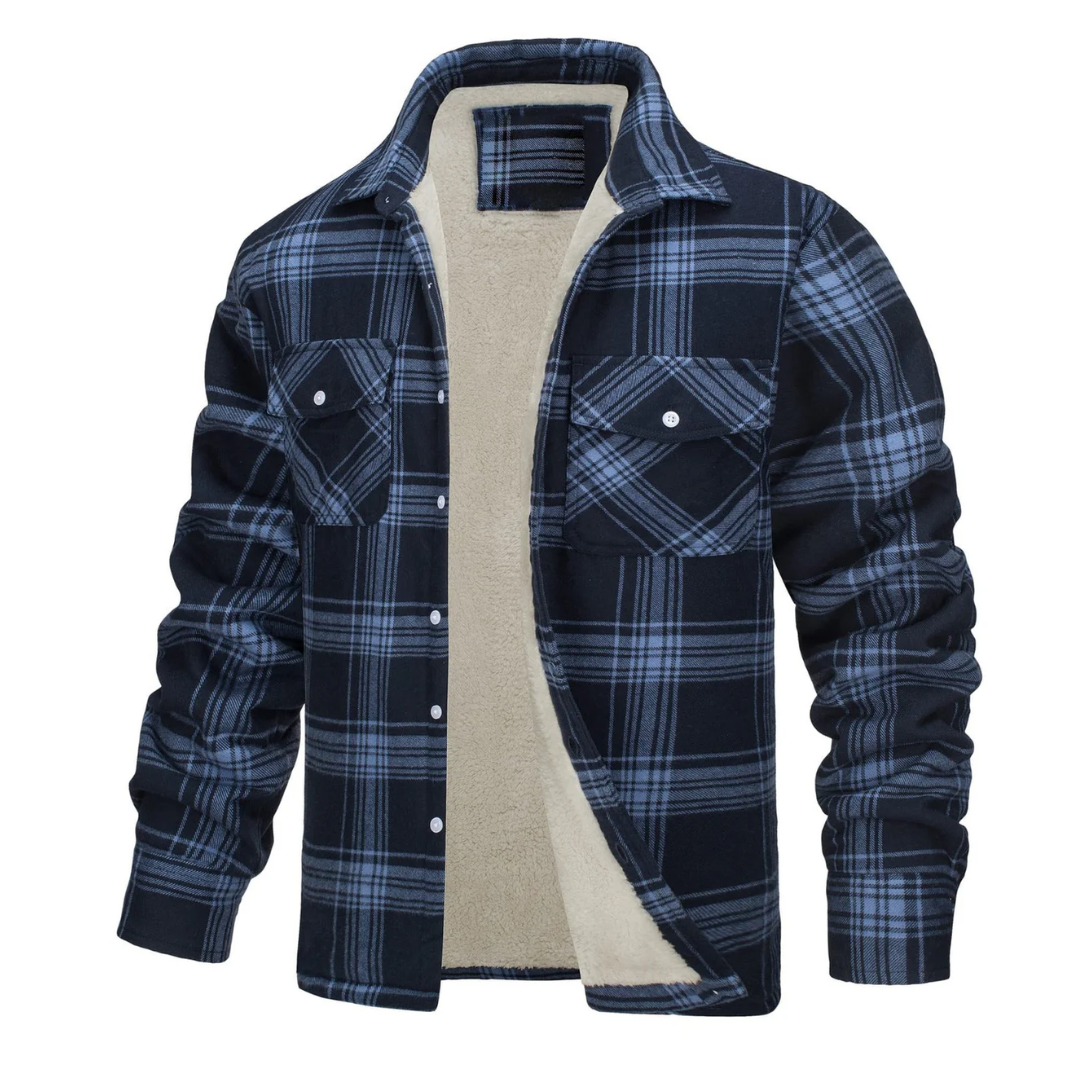 Schwarze Zeitlose Herrenjacke mit Streifen – Leo