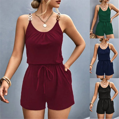 Burgunder Sommer-Playsuit - Laura