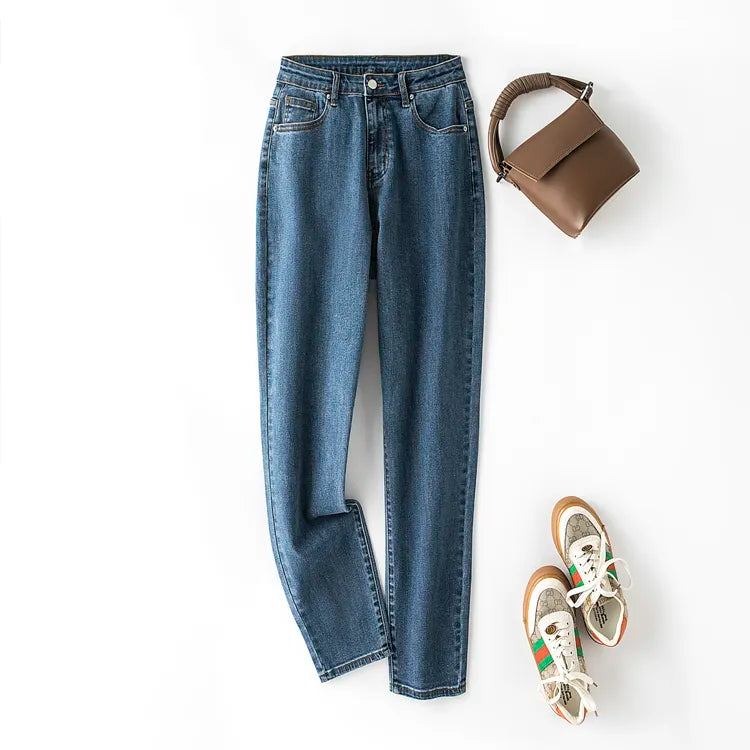 Schwarze High-Waist Jeans - Sophia