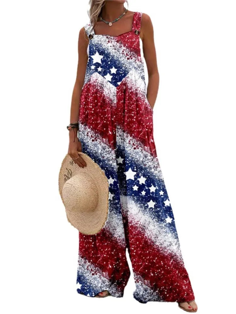 Buntgestreifter blumen-jumpsuit - lena