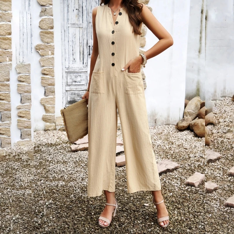 Blaues Business-Jumpsuit - Mia