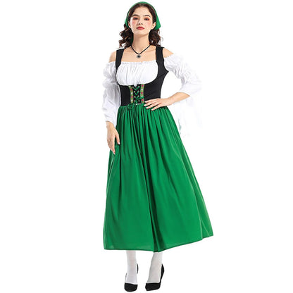Julianna | lang dirndl mit schnürmieder und farbvielfalt für frauen