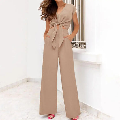 Khaki Eleganz Jumpsuit - Julia