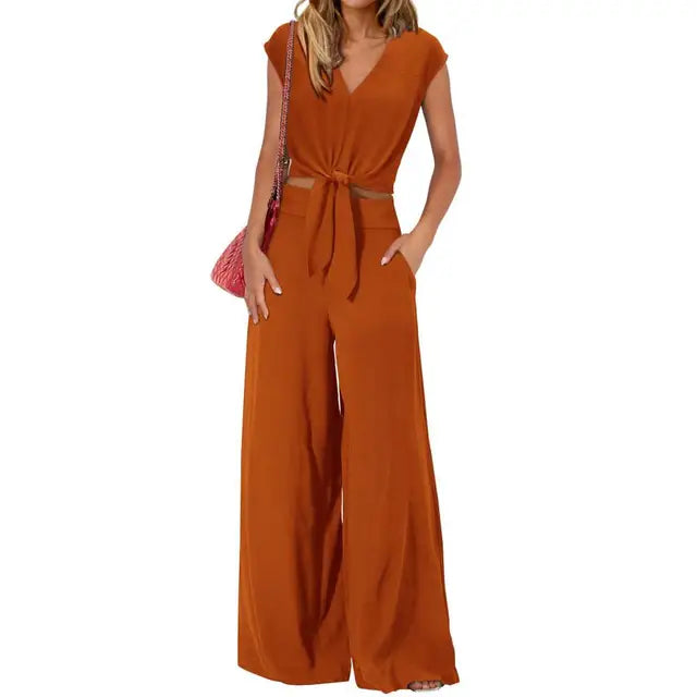Khaki Eleganz Jumpsuit - Julia