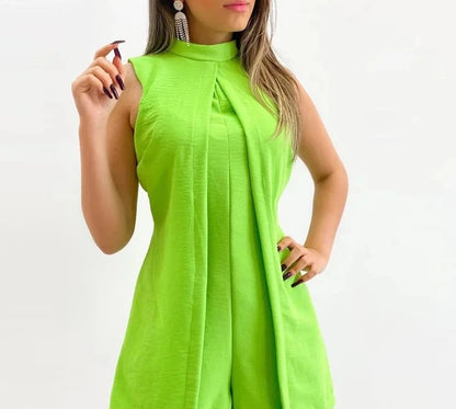 Neongrünes Cocktailkleid - Eva