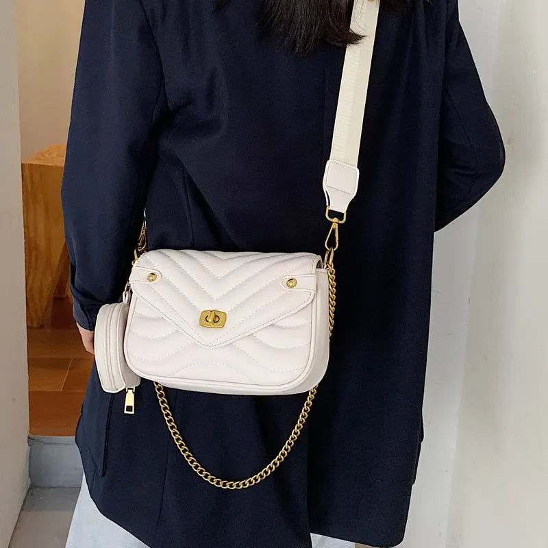 Schwarze Handtasche Goldkette – Maria