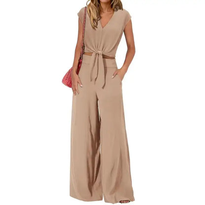 Khaki Eleganz Jumpsuit - Julia