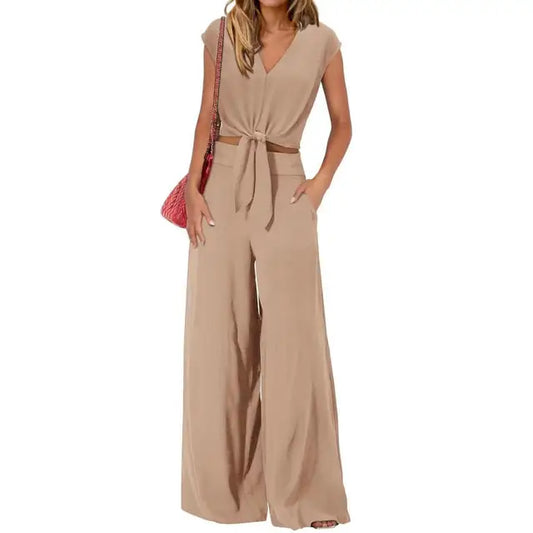 Khaki Eleganz Jumpsuit - Julia