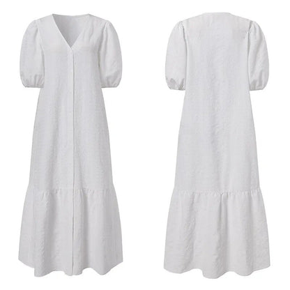 Luisa - Sonnengelbes Midi-Sommerkleid