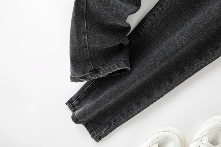 Schwarze High-Waist Jeans - Sophia