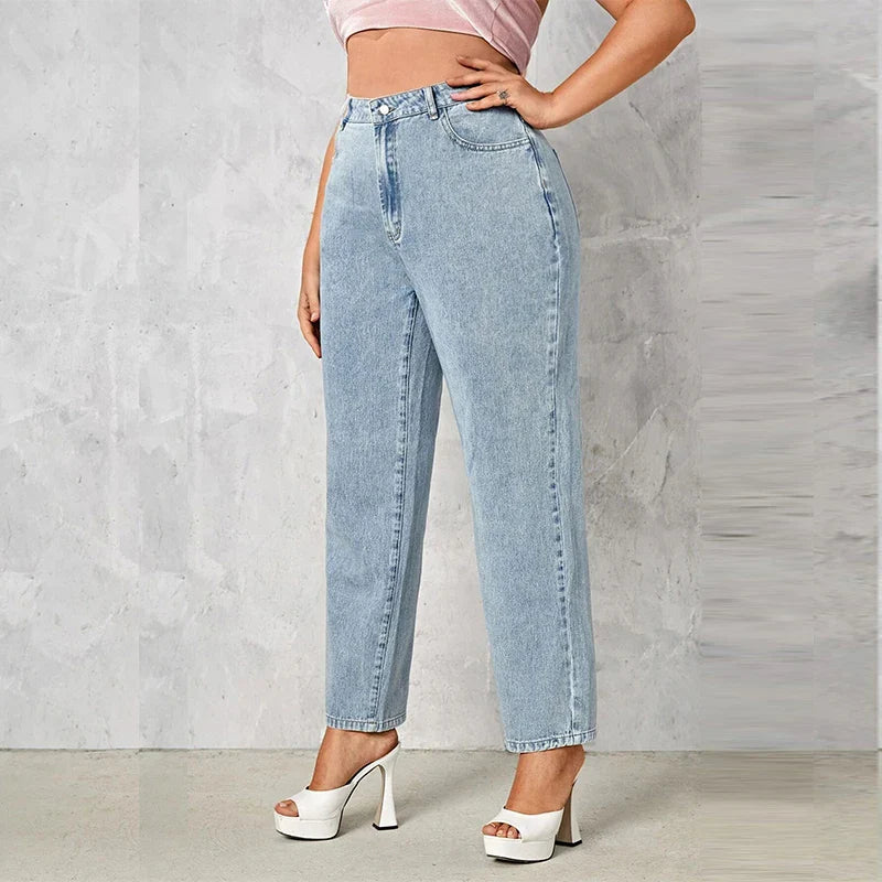 Schwarze High-Waist Jeans - Sophia