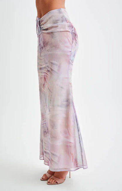 Joan | rüschens maxi-rock mit muschel-motiv