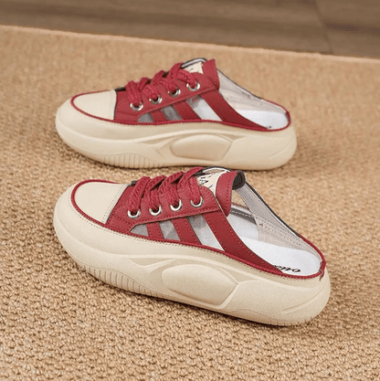 Lena – Rote Leichte Orthopädische Slippers