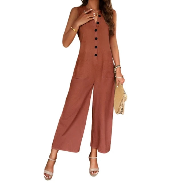 Blaues Business-Jumpsuit - Mia