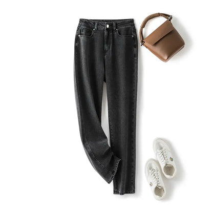 Schwarze High-Waist Jeans - Sophia