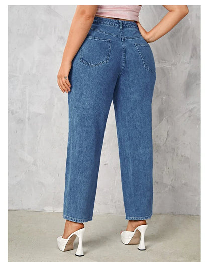 Schwarze High-Waist Jeans - Sophia