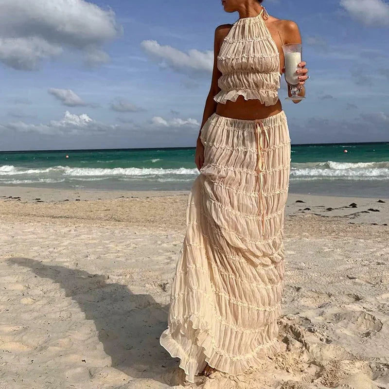 Damen Anzug Schwarz Größe M Polyester Rückenfrei Boho Design-1