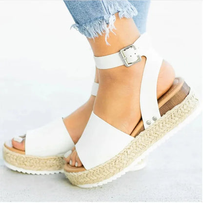 Beige Espadrille-Sandalen - Emma