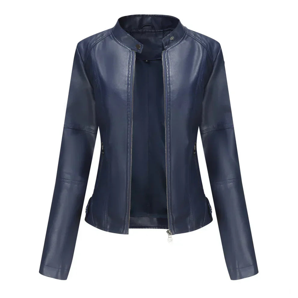 Martha – stilvolle, schmal geschnittene lederjacke für damen