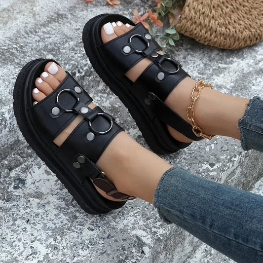 Schwarze Urban-Sandalen - Elisa